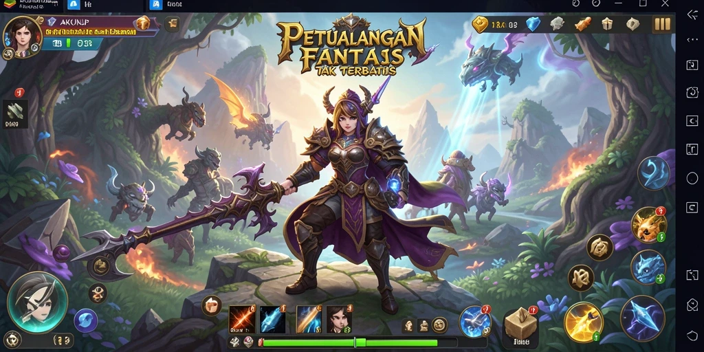 Gameplay RPG yang mendebarkan dan penuh aksi.