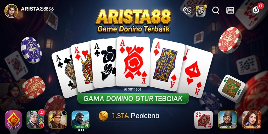 Tampilan game ARISTA88 saat bermain domino secara multiplayer.