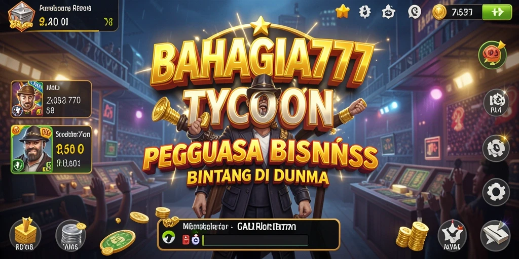Tampilan gameplay menarik dan strategi bisnis dalam BAHAGIA777.