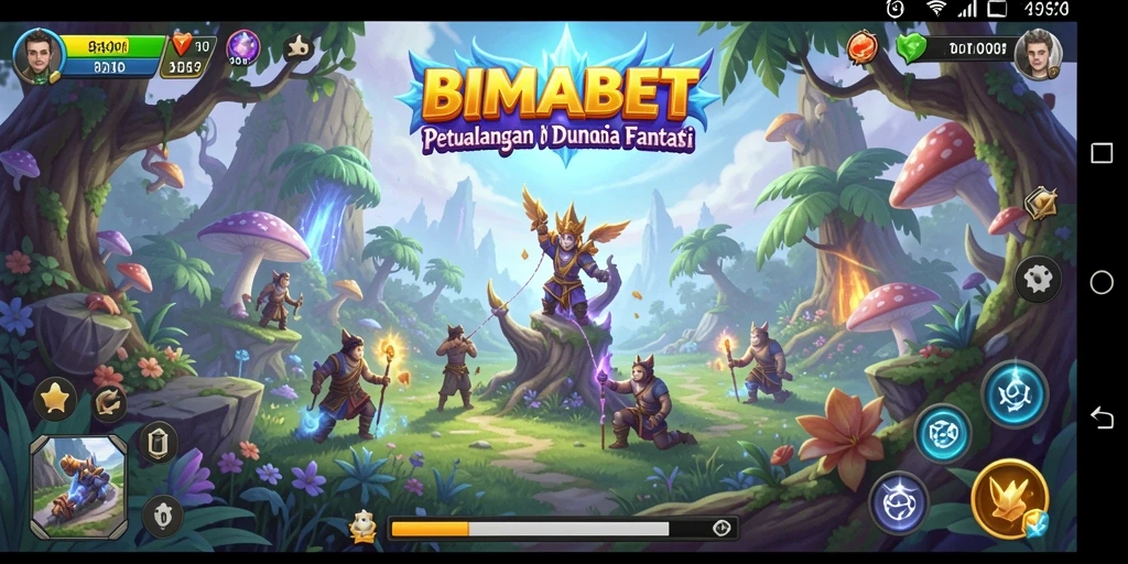 Screenshot gameplay BIMABET menampilkan petualangan seru di dunia fantasi.