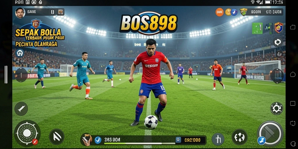 Tampilan gameplay sepak bola yang mendebarkan di BOS898.