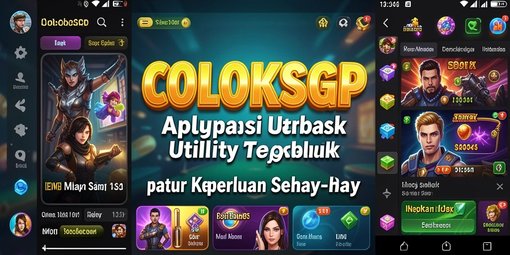 Screenshot utama COLOKSGP menampilkan antarmuka aplikasi Utility yang intuitif.