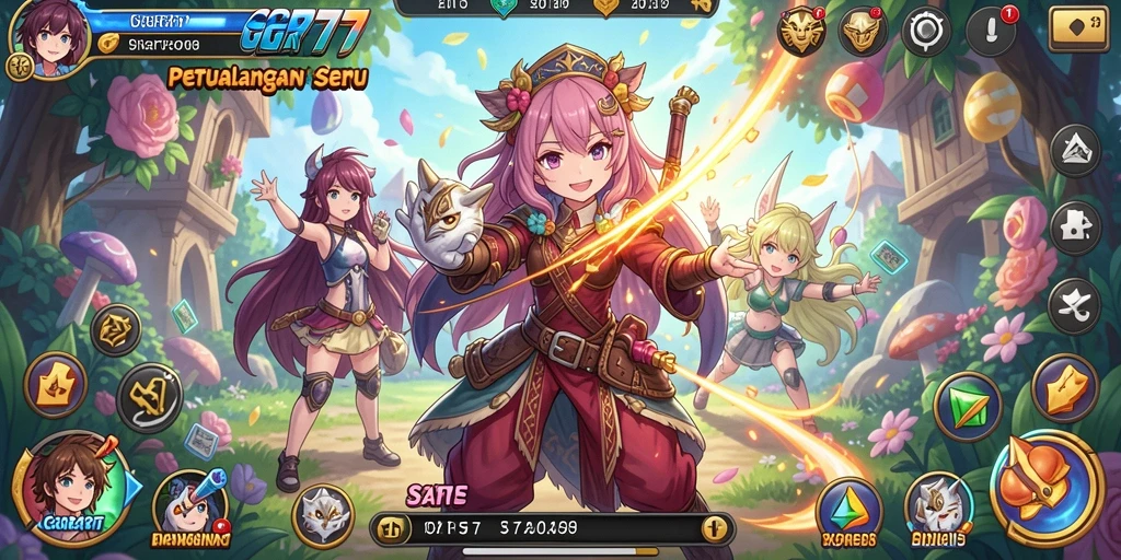 Tampilan menangkap aksi seru dalam permainan Anime GGR777.