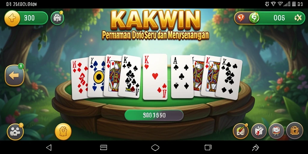 Tampilan gameplay seru dalam KAKWIN dengan domino yang menarik.
