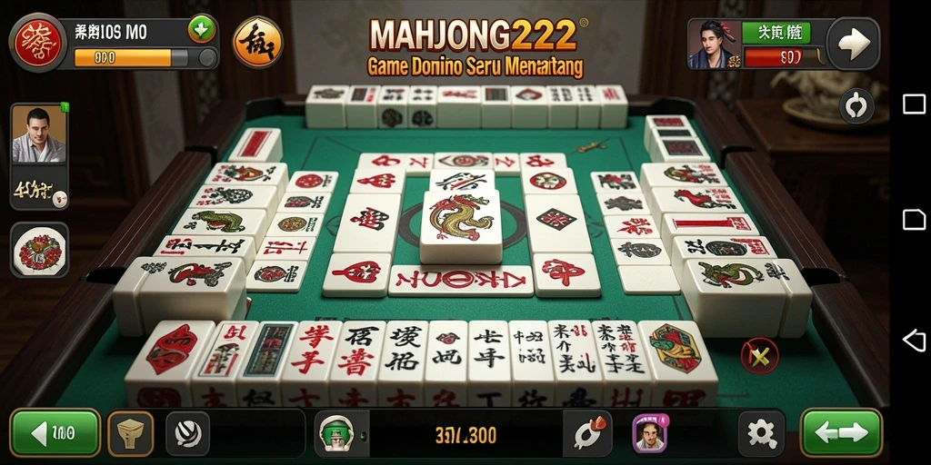 Tampilan gameplay Domino yang memukau di MAHJONG222.