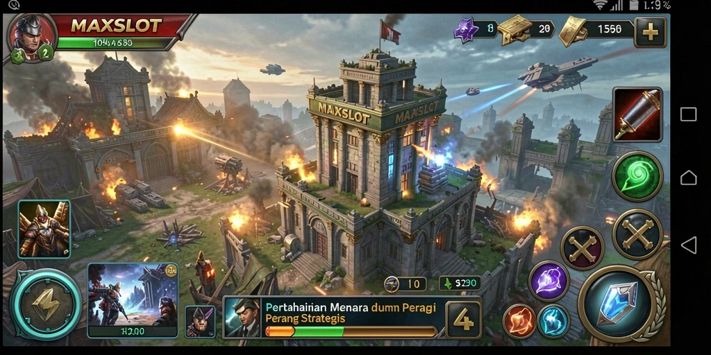 Tampilan gameplay menegangkan dari MAXSLOT yang penuh strategi.