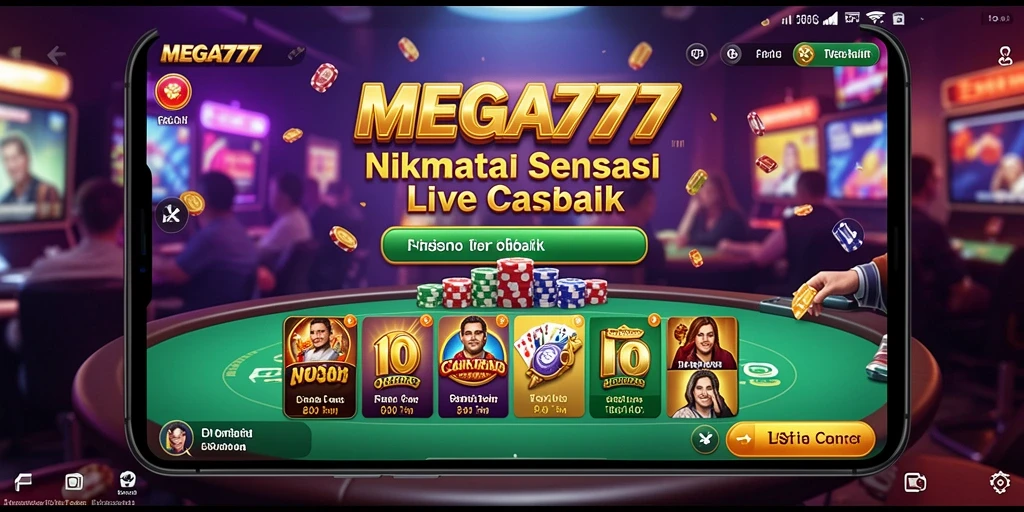 Tampilan menarik gameplay Live Casino yang penuh aksi.