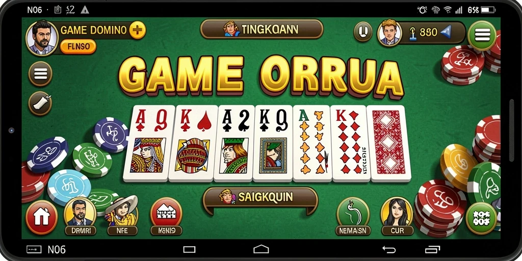 Screenshot utama N06 menampilkan gameplay domino yang menarik dan interaktif.