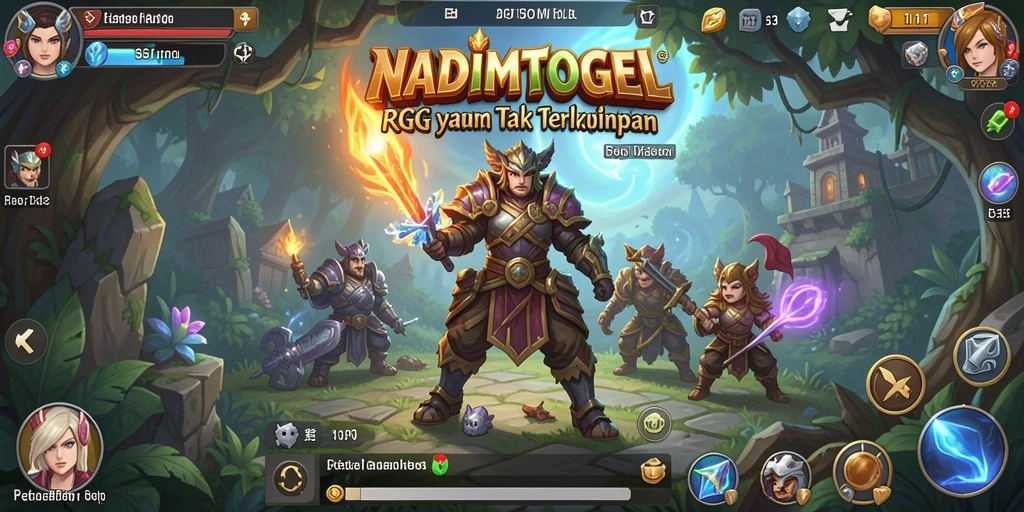 Tampilan gameplay RPG yang mendebarkan dan interaktif.
