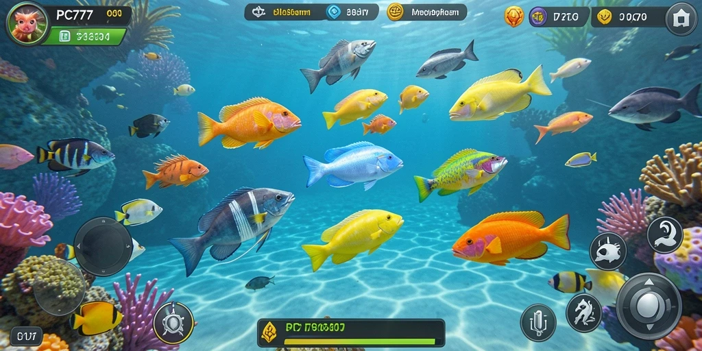 Gameplay seru menembak ikan di laut yang penuh warna.