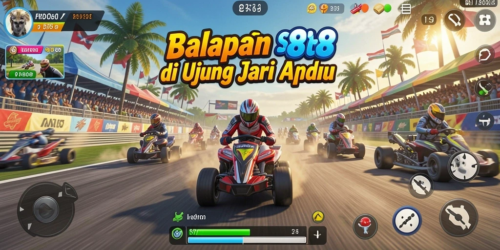 Gameplay Racing seru dengan mobil balap yang mengesankan.