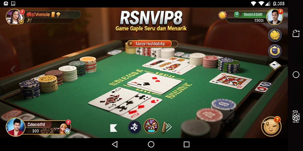 Tampilan gameplay seru dalam permainan Gaple RSNVIP8.