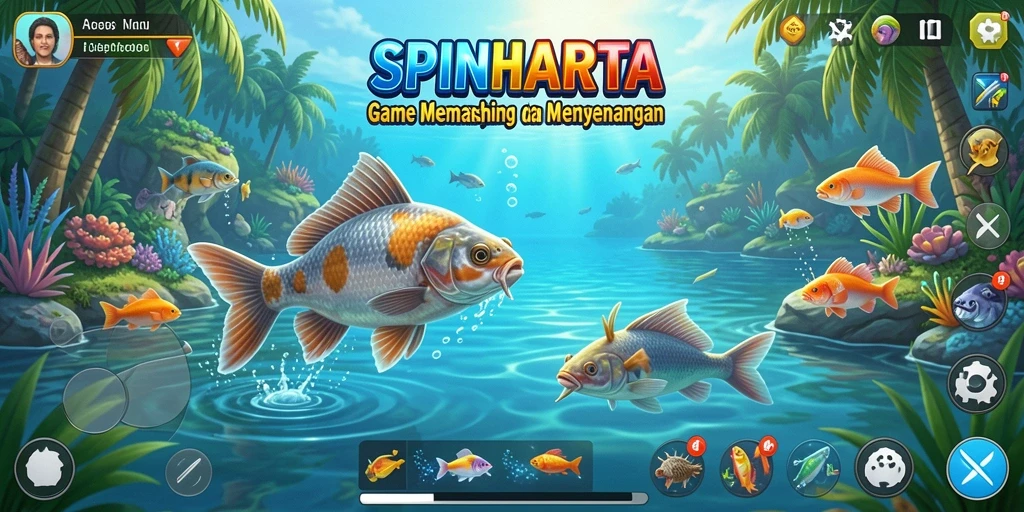 Tampilan mendebarkan gameplay memancing di SPINHARTA.