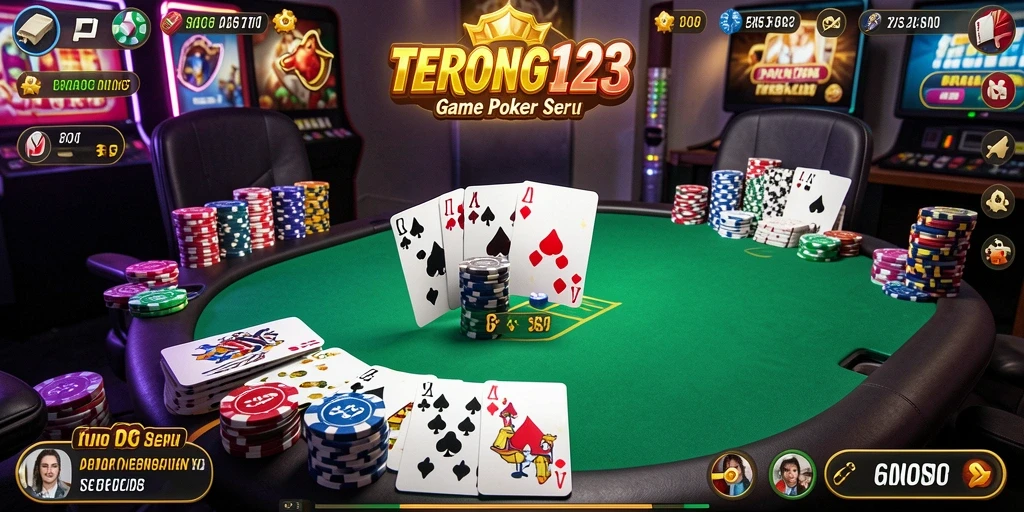 Tampilan menarik dari gameplay Poker di TERONG123.